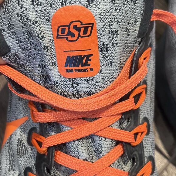 NIKE Zoom Pegasus 36 OSU Oklahoma State Gray Orange CI2074-001 Men’s 9 - Picture 13 of 14